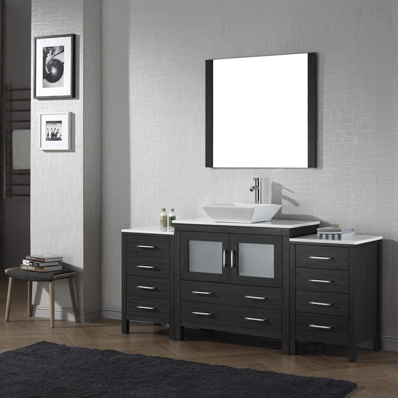 Modern Fittings Dior 72" Single Bath Vanity with Engineered Stone Top and Square Sink Faucet