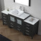 Modern Fittings Dior 72" Single Bath Vanity with Engineered Stone Top and Square Sink Faucet