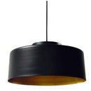 Dainolite 1 Light Metal Pendant Black & Gold Finish KUP-201P-BK-GLD