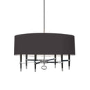 Dainolite 6 Light Incandescent Chandelier Pc with Blk Shade LAN-246C-PC-BK