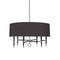 Dainolite 6 Light Incandescent Chandelier Pc with Blk Shade LAN-246C-PC-BK