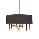 Dainolite 6 Light Incandescent Chandelier Vb with Blk Shade LAN-246C-VB-BK