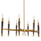 Dainolite 8 Light Incandescent Horizontal Chandelier Vb Finish LAN-408HC-VB