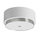 Dainolite 20"Flush Mount W/White Linen Shd LAR-203FH-SC