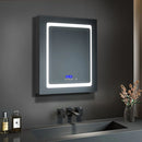 Lexora Bracciano 24" W x 36" H Surface-Mount LED Mirror for Medicine Cabinet with Defogger