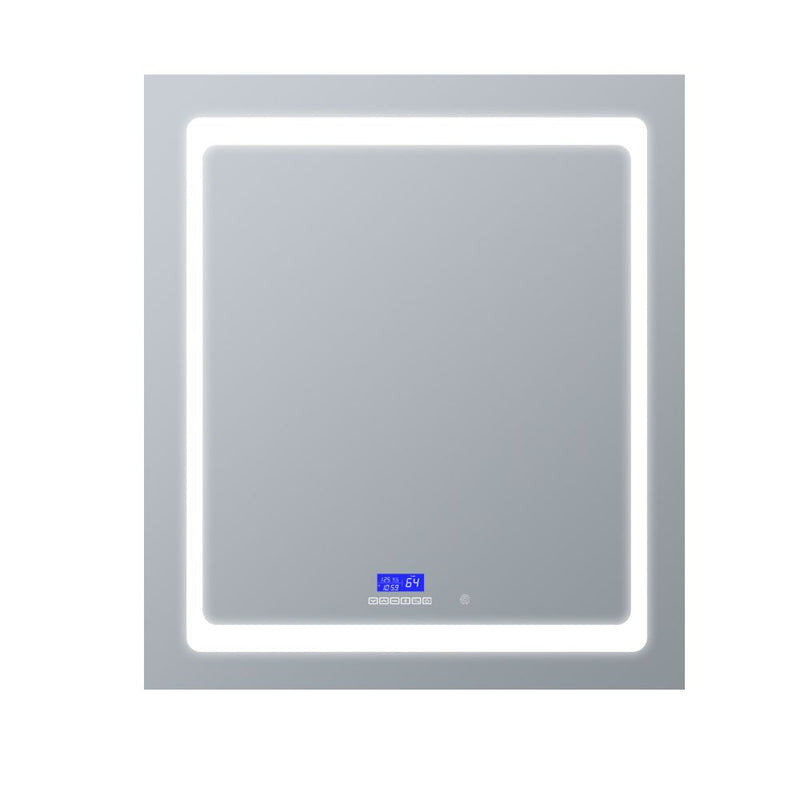 Lexora Bracciano 30" W x 32" H Surface-Mount LED Mirror for Medicine Cabinet with Defogger