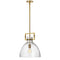 Dainolite 1 Light Incandescent Pendant Aged Brass LBY-141P-AGB