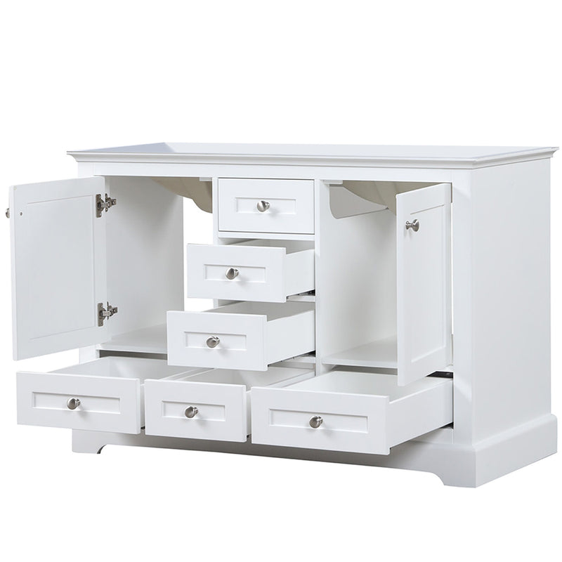 Lexora Dukes 48" W x 22" D White Bath Vanity