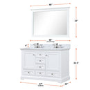 Lexora Dukes 48" W x 22" D White Bath Vanity