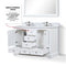 Lexora Dukes 48" W x 22" D White Bath Vanity