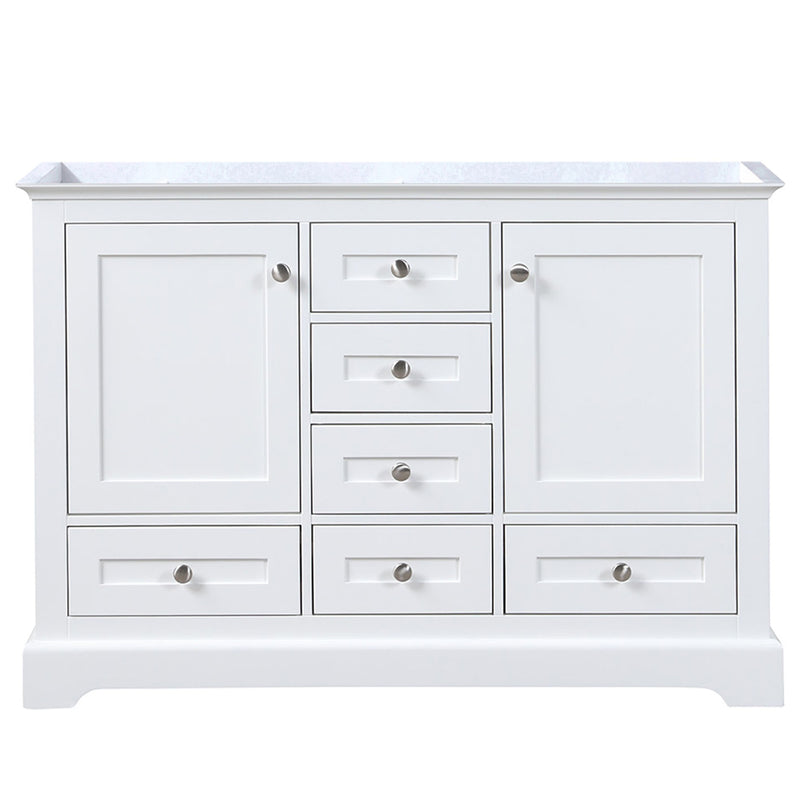 Lexora Dukes 48" W x 22" D White Bath Vanity