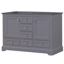 Lexora Dukes 48" W x 22" D Dark Grey Bath Vanity