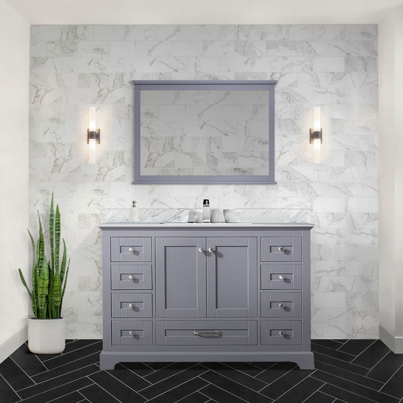 Lexora Dukes 48" W x 22" D Dark Grey Bath Vanity