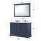 Lexora Dukes 48" W x 22" D Navy Blue Bath Vanity and 46" Mirror