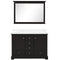 Lexora Dukes 48" W x 22" D Espresso Bath Vanity Carrara Marble Top 46" Mirror