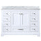 Lexora Dukes 48" W x 22" D White Bath Vanity and Carrara Marble Top