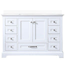 Lexora Dukes 48" W x 22" D White Bath Vanity and Quartz Top