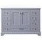 Lexora Dukes 48"W x 22" D Dark Grey Bath Vanity and Quartz Top