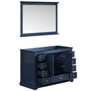 Lexora Dukes 48" W x 22" D Navy Blue Bath Vanity and 46" Mirror