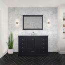 Lexora Dukes 48" W x 22" D Espresso Bath Vanity and Carrara Marble Top