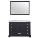 Lexora Dukes 48" W x 22" D Espresso Bath Vanity Carrara Marble Top 46" Mirror