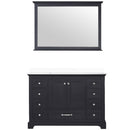 Lexora Dukes 48" W x 22" D Espresso Bath Vanity Quartz Top 46" Mirror