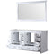 Lexora Dukes 60" W x 22" D Double Bath Vanity and 58" Mirror