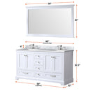 Lexora Dukes 60" W x 22" D Double Bath Vanity and 58" Mirror