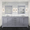 Lexora Dukes 80" W x 22" D Double Bath Vanity and 30" Mirrors