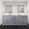 Lexora Dukes 80" W x 22 " D Dark Grey Double Bath Vanity Carrara Marble Top and 30" Mirrors