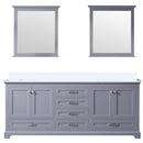 Lexora Dukes 80" W x 22 " D Dark Grey Double Bath Vanity Carrara Marble Top and 30" Mirrors