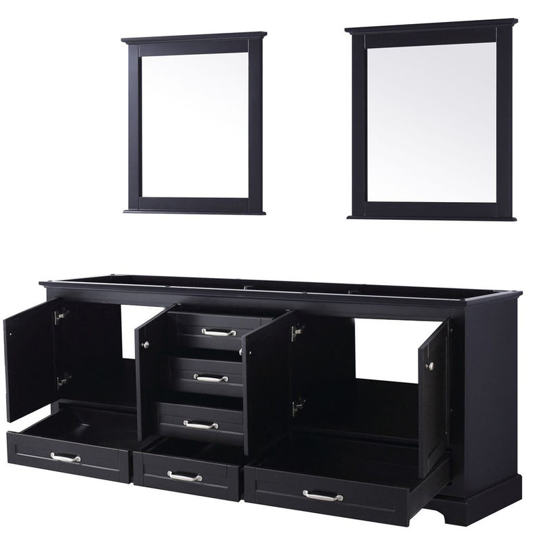 Lexora Dukes 80" W x 22" D Double Bath Vanity and 30" Mirrors