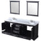 Lexora Dukes 80" W x 22 " D Espresso Double Bath Vanity Carrara Marble Top with Faucet Set and 30" Mirrors