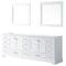 Lexora Dukes 84" W x 22 " D Double Bath Vanity and 34" Mirrors