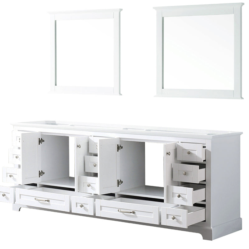 Lexora Dukes 84" W x 22 " D Double Bath Vanity and 34" Mirrors