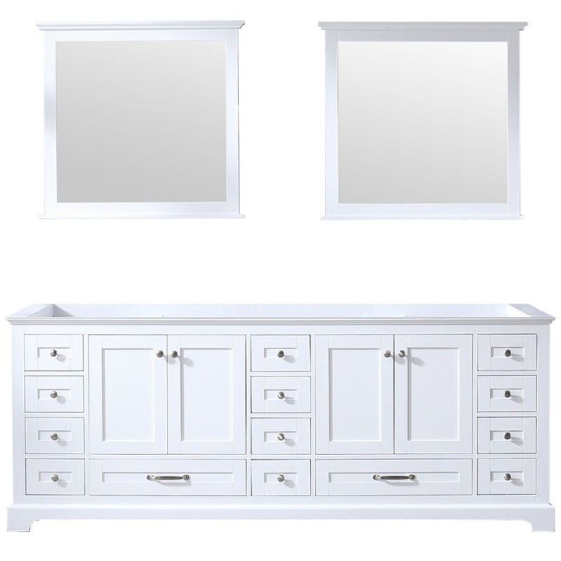 Lexora Dukes 84" W x 22 " D Double Bath Vanity and 34" Mirrors