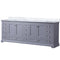 Lexora Dukes 84" W x 22" D Dark Grey Double Bath Vanity and Carrara Marble Top