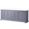 Lexora Dukes 84" W x 22" D Dark Grey Double Bath Vanity and Carrara Marble Top