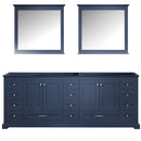 Lexora Dukes 84" W x 22 " D Double Bath Vanity and 34" Mirrors