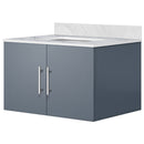 Lexora Geneva 30" W x 22" D Dark Grey Bath Vanity and Marble Top