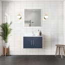 Lexora Geneva 30" W x 22" D Navy Blue Bath Vanity and Marble Top