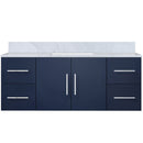 Lexora Geneva 48" W x 22" D Navy Blue Bath Vanity and Marble Top