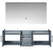 Lexora Geneva 60 " W x 22 " D Double Bath Vanity and 60" LED Mirror