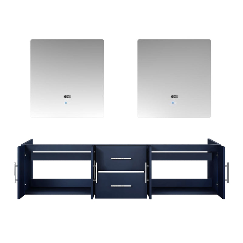 Lexora Geneva 72" W x 22" D Double Bath Vanity and 30" LED Mirrors