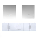 Lexora Geneva 72" W x 22" D Double Bath Vanity and 30" LED Mirrors