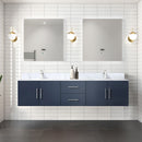 Lexora Geneva 80" W x 22" D Double Bath Vanity and 30" LED Mirrors