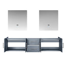 Lexora Geneva 80" W x 22" D Double Bath Vanity and 30" LED Mirrors