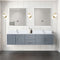 Lexora Geneva 80" W x 22" D Dark Grey Double Bath Vanity and Marble Top with 30" LED Mirrors