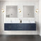 Lexora Geneva 80" W x 22" D Navy Blue Double Bath Vanity and Marble Top