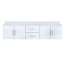 Lexora Geneva 80" W x 22" D Glossy White Double Bath Vanity and Marble Top